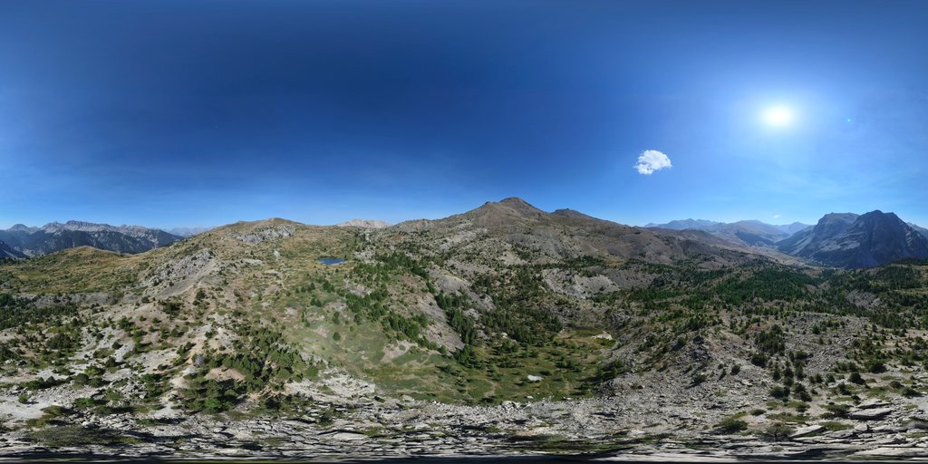 Vue aérienne du massif ophiolitique du Chenaillet dans les Alpes