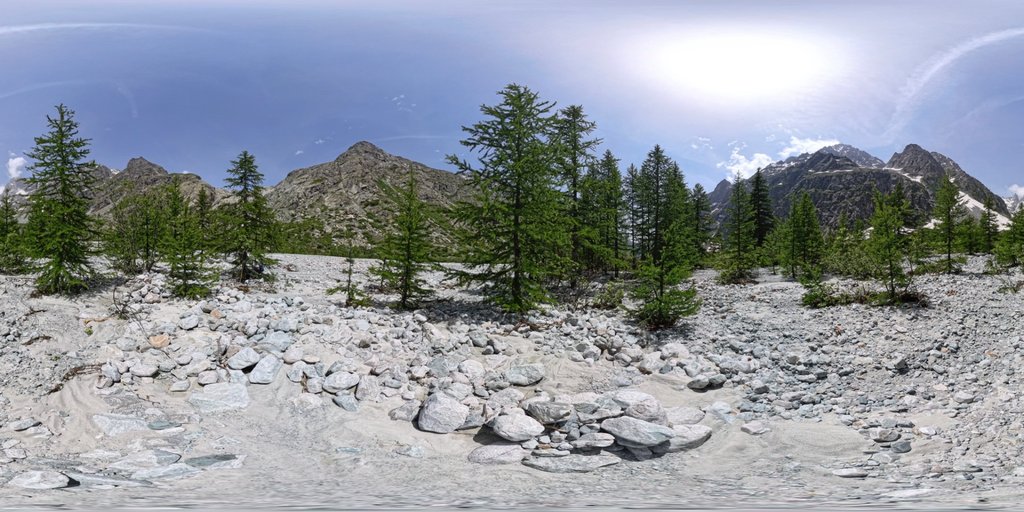 Les dépôts de crue du torrent du Glacier Noir au Pré de Madame Carle, parc national des Écrins