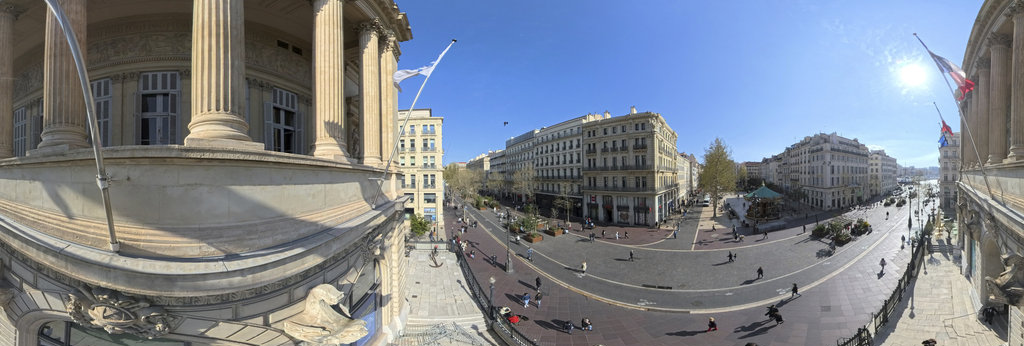 Vue sur la Canebière depuis la Chambre de commerce de Marseille, Provence, France